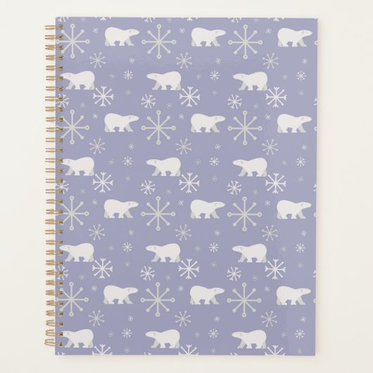 Motif de Noël avec ours polaires et flocons de nei (Devant)