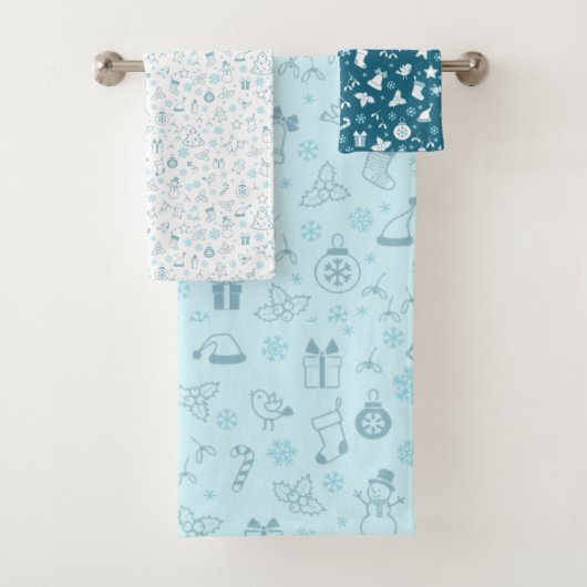Motif de Noël Bleu Élégant (En situation)