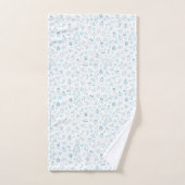 Motif de Noël Bleu Élégant (Serviette à main)