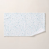 Motif de Noël Bleu Élégant (Serviette à main)