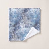 Motif de Noël bleu texturé de glace et de neige (Gant de toilette)