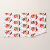 Motif de Noël de chien Chow Chow mignon (Serviette à main)