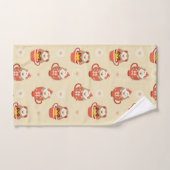 Motif de Noël de Hérisson (Serviette à main)