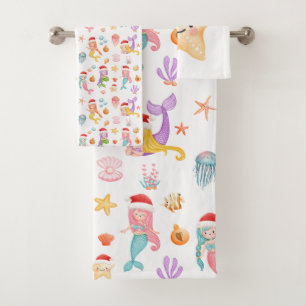Motif de Noël de la sirène