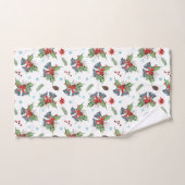 Motif de Noël de Red Bow Holly (Serviette à main)