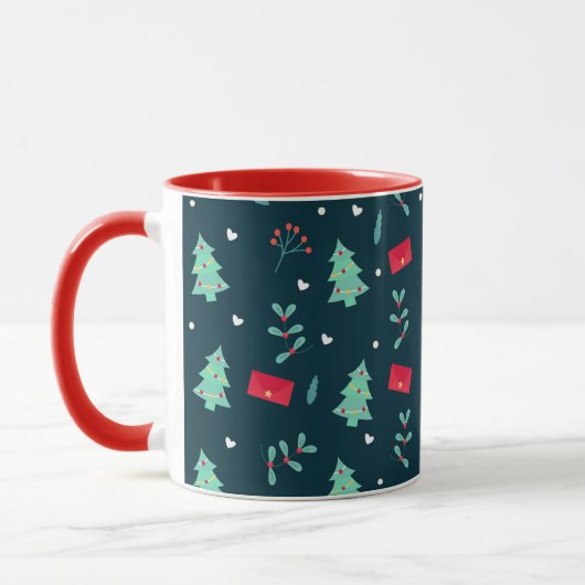 Motif de Noël, design populaire, tasse (Gauche)