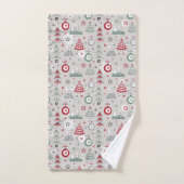 Motif de Noël d'hiver. (Serviette à main)
