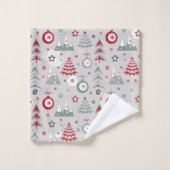 Motif de Noël d'hiver. (Gant de toilette)