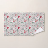 Motif de Noël d'hiver. (Serviette à main)