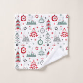 Motif de Noël d'hiver. Ensemble de serviettes de b (Gant de toilette)