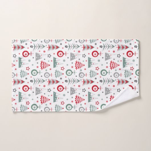 Motif de Noël d'hiver. Ensemble de serviettes de b (Serviette à main)