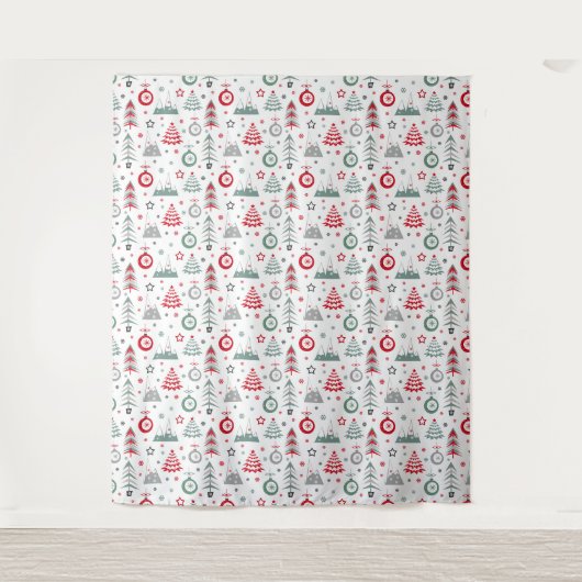Motif de Noël d'hiver. Tenture (Devant)
