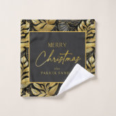 Motif de Noël en or noir #29 ID1009 (Gant de toilette)