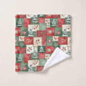 Motif de Noël en patchwork de campagne (Gant de toilette)