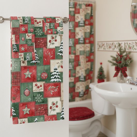 Motif de Noël en patchwork de campagne