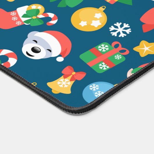 Motif de Noël joyeux sur bleu (Coin)