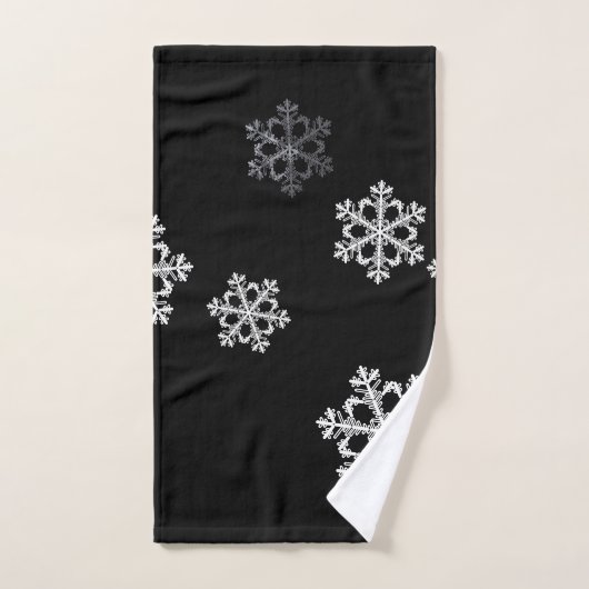 Motif de Noël minimaliste monochrome (Serviette à main)