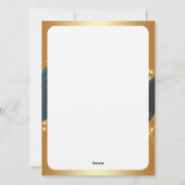 Motif de Noël of avec fond bleu Feestdagenkaart (Achterkant)