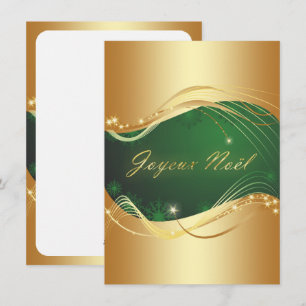 Motif de Noël of avec fond vert Feestdagenkaart