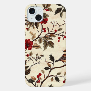 Motif de Noël oiseau rustique et poinsettia (22)