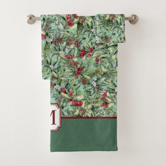 Motif de Noël Red Green Holly (En situation)