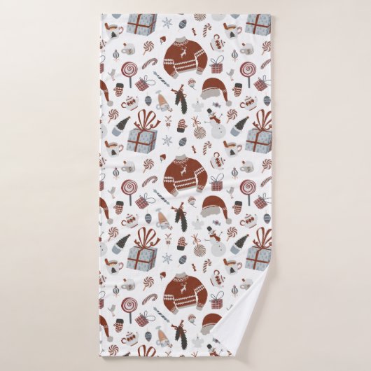 Motif de Noël rétro (Serviette de bain)