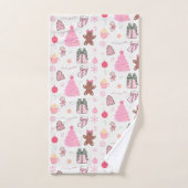 Motif de Noël rose (Serviette à main)