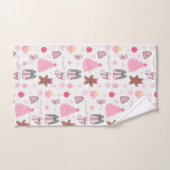 Motif de Noël rose (Serviette à main)