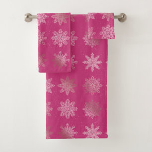 Motif de Noël rose Gold & Pink Snowflake