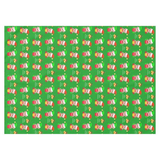 Motif de Noël sur nappes vertes (Devant (Horizontal))