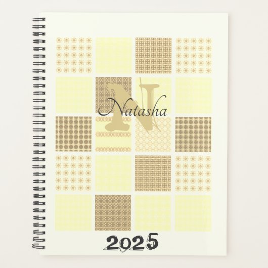 Motif de nom de monogramme 2025 Moderne (Devant)