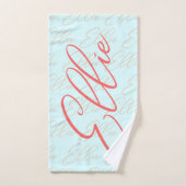 Motif de nom Ellie Repeating (Serviette à main)