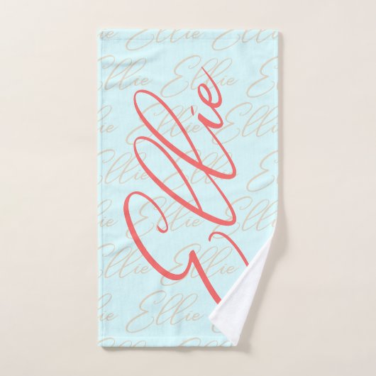 Motif de nom Ellie Repeating (Serviette à main)