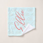 Motif de nom Ellie Repeating (Gant de toilette)
