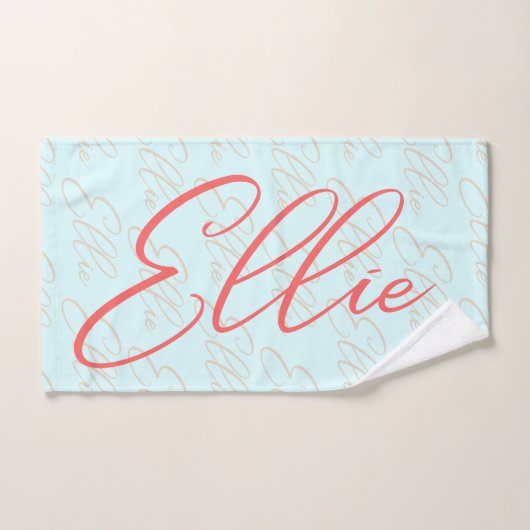 Motif de nom Ellie Repeating (Serviette à main)