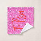 Motif de nom Elsa Repeating (Gant de toilette)
