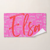 Motif de nom Elsa Repeating (Serviette à main)