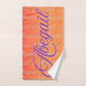 Motif de nom extensible Abegail (Serviette à main)