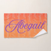 Motif de nom extensible Abegail (Serviette à main)
