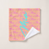 Motif de nom répétitif Mia (Gant de toilette)