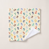 Motif de nombre de couleurs précises (Gant de toilette)