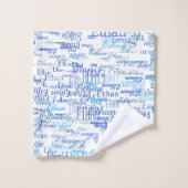 Motif de noms bleus (Gant de toilette)