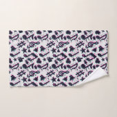 Motif de notes musicales et de coeurs déformés (Serviette à main)
