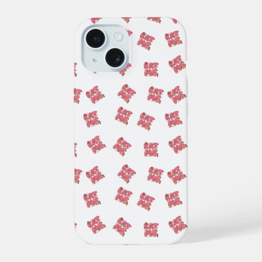 Motif de nounours rouge mignon | Couture d'animal (Verso)