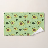 Motif de nourriture vert Avocado illustré (Serviette à main)