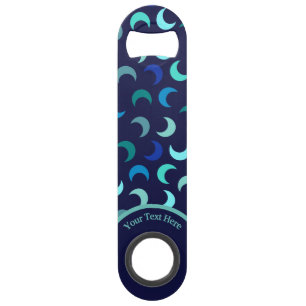 Motif de nouvelle lune bleu personnalisé