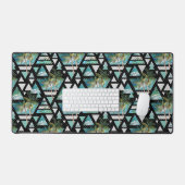 Motif de palmes et vagues géométriques Abstraits (Clavier et souris)