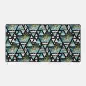 Motif de palmes et vagues géométriques Abstraits (Recto)