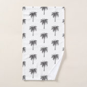 Motif de palmier noir (Serviette à main)