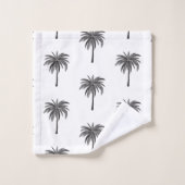 Motif de palmier noir (Gant de toilette)